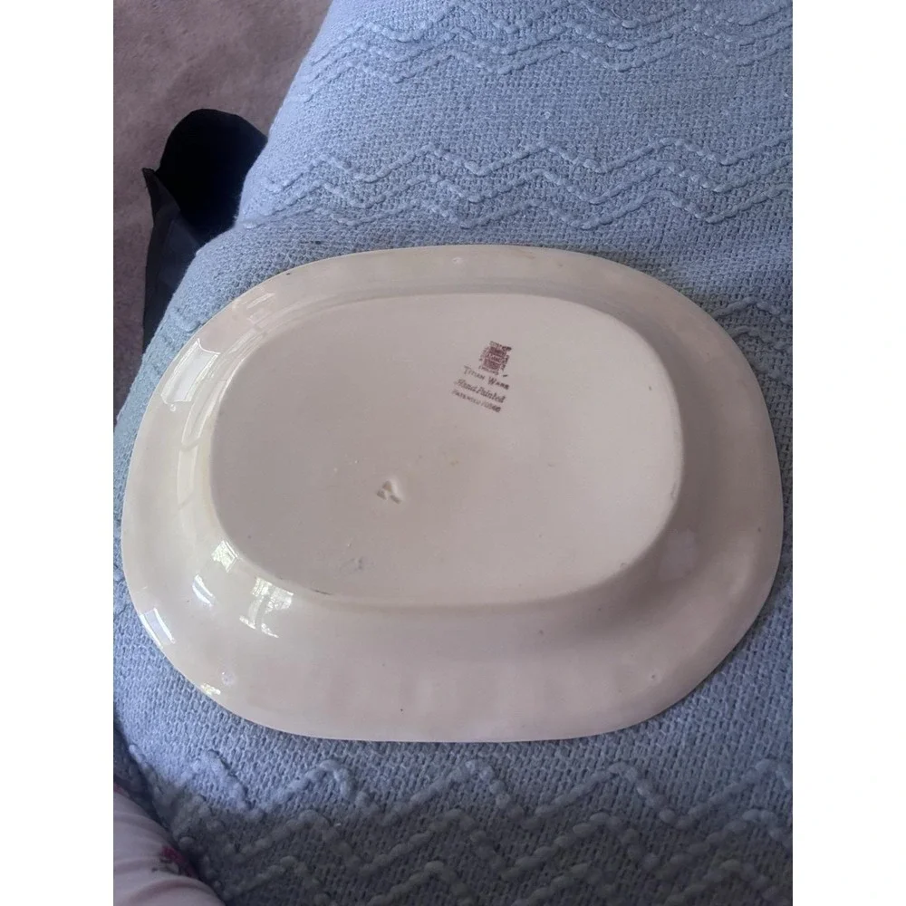 Antique England Adams Titian Ware Oval Platter 11